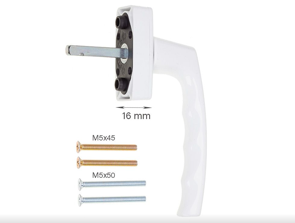 Poignée Hoppe Metz Secustik pour fenêtre en pvc, aluminium ou bois