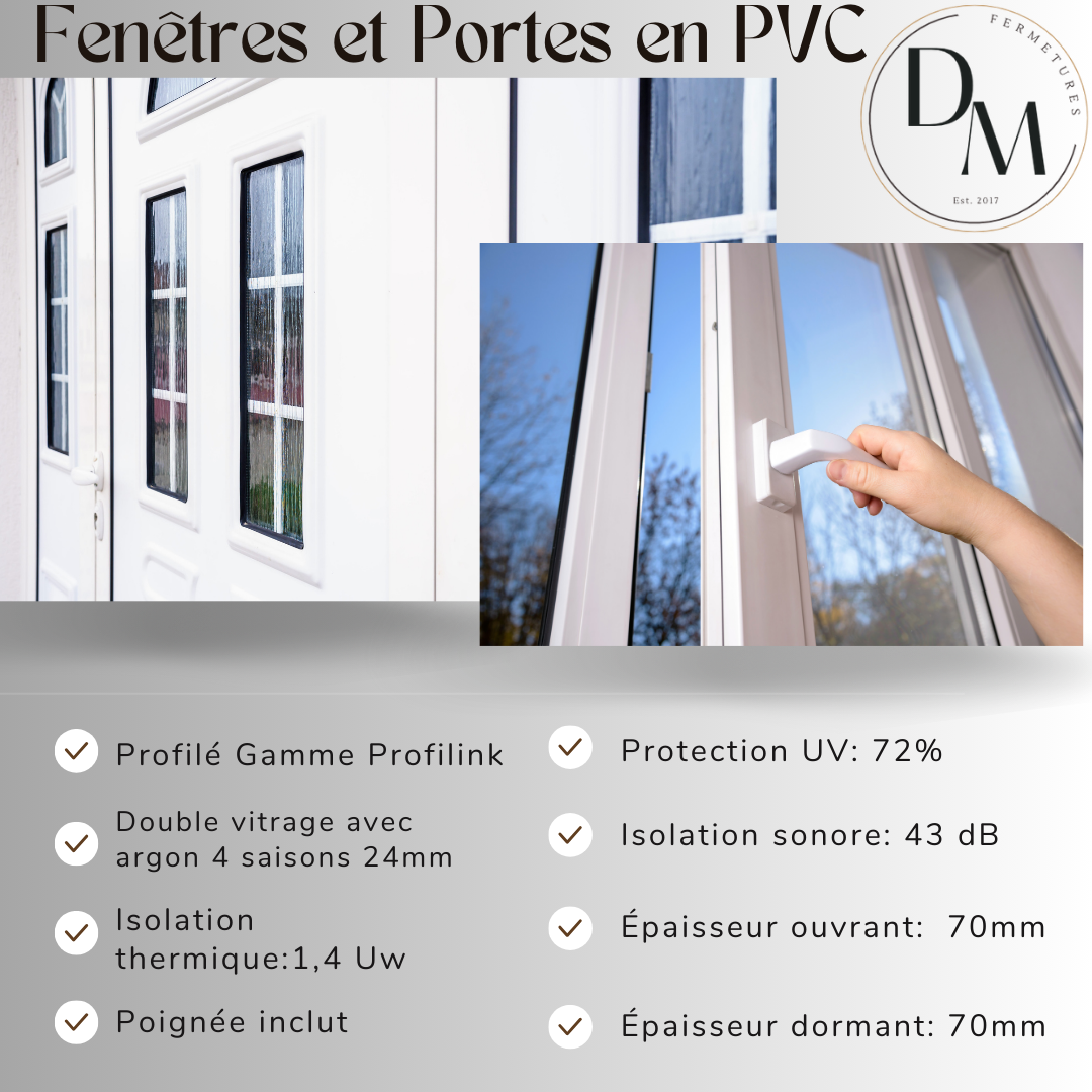 Porte d'entrée en  PVC AP1400