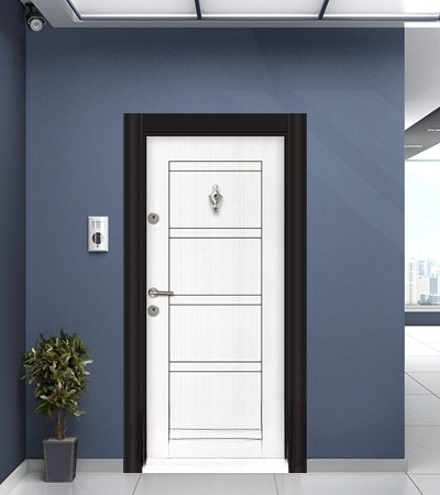 Porte blindée Parkdoor -SL102- 9235 (L.:900mm ; H.:2000mm)