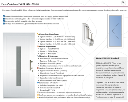 Porte d'entrée en  PVC AP 1406 - VENSO