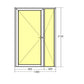 Porte d'entrée en aluminium CLASSIC DESIGN 2301-3360 (L.:1300mm x H.:2150mm) 70mm