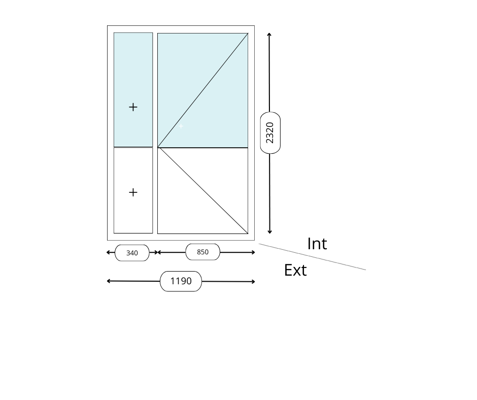 Porte d'entrée en aluminium 3533-3273