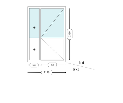Porte d'entrée en aluminium 3533-3273