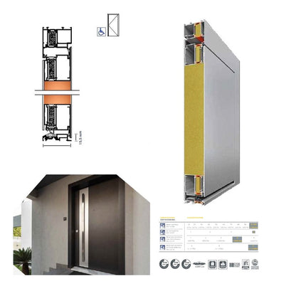 Lot de 10 panneaux décoratifs en aluminium pour porte d'entrée 6036