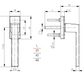 Poignée TALLINN en aluminium pour fenêtre en pvc, aluminium ou bois