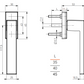 Poignée DUBLIN en aluminium pour fenêtre en pvc, aluminium ou bois